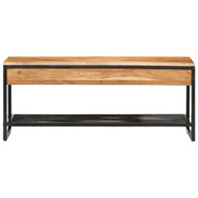 Panca da Giardino 110x35x45 cm Legno Massello di Acacia e Ferro 372744