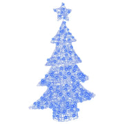 Albero di Natale | Decorazioni natalizie con 100 LED Blu 120 cm Acrilico