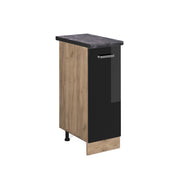 Vicco Armadio cucina dispensa alto Nero lucido 30 cm , PL Antracite