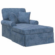Chaise Longe con Gonna con cuscino Blu 157 x 91 x 91 cm ARES CFW8005647