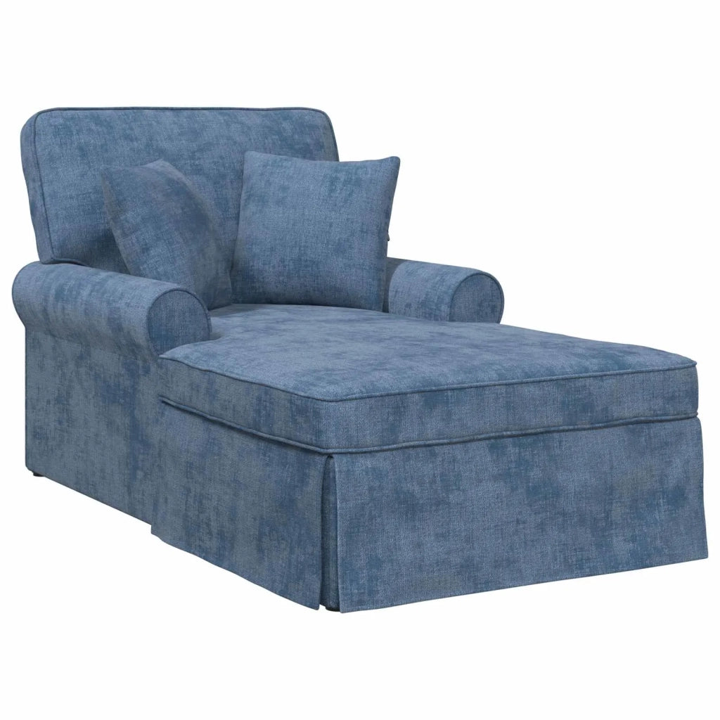 Chaise Longe con Gonna con cuscino Blu 157 x 91 x 91 cm ARES CFW8005647