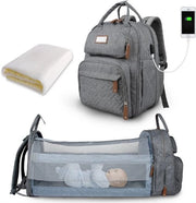Borsa per Bambini con Cuscino – Grande Borsa da Comode con Impermeabile – Borsa per Bambini Unisex con Molte Tasche – Stile e Funzionalità – Grigio Chiaro
