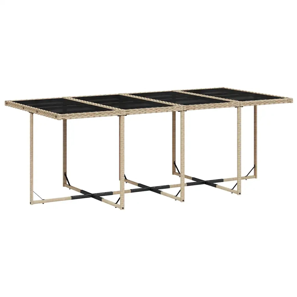 Set Pranzo da Giardino 13 pz con Cuscini Beige Misto Polyrattan 3211704