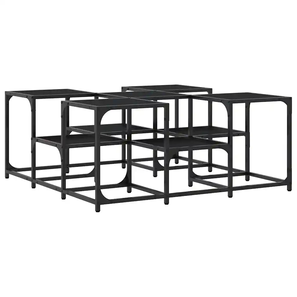 Tavolino da salotto | Tavolino da caff¨¨ | Tavolino da Soggiorno Nero 91x91x40 cm in Legno Multistrato