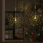 Luci di Natale Fuochi d'Artificio Bianco Caldo 20 cm 140 LED 328596