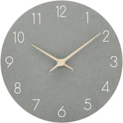 Orologio a muro in MDF, stile moderno, 25cm, silenzioso, alimentato da batterie, grande, facile da leggere, per camera, casa, cucina, camera da letto, ufficio, scuola (grigio, 25cm)