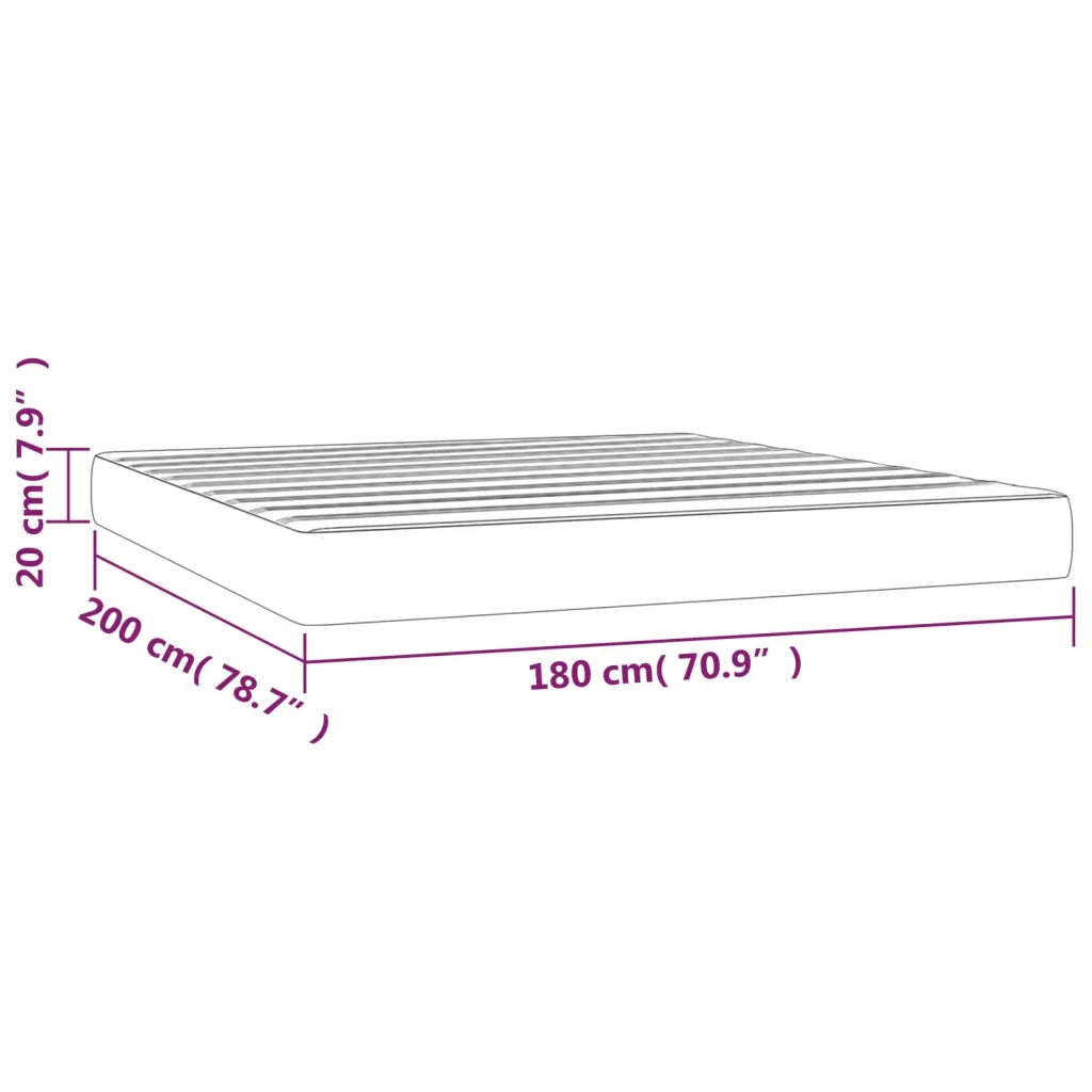 Materasso a Molle Insacchettate Rigidità Media Crema 180x200x20 cm in Similpelle 347844