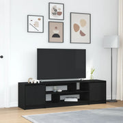 Mobile TV Rovere Nero 188,5x41x50 cm in Legno Multistrato 3328418
