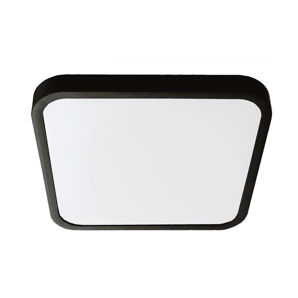 Plafoniera LED V-TAC 48W quadrata 42cm nera 4000K IP44