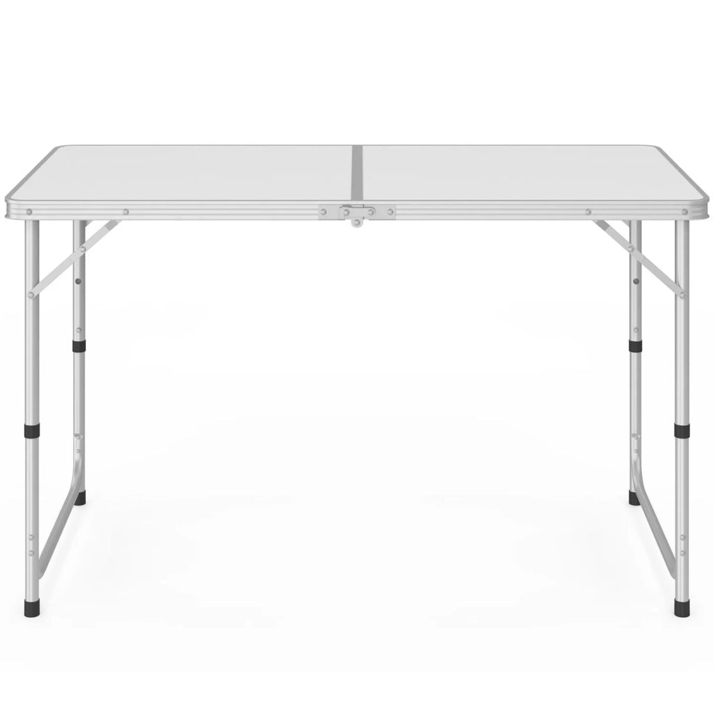 IDMarket - Tavolo da campeggio pieghevole regolabile in altezza da 120 cm