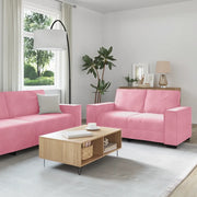 Set di Divani 2 pz con Cuscini rosa in Velluto 3324703