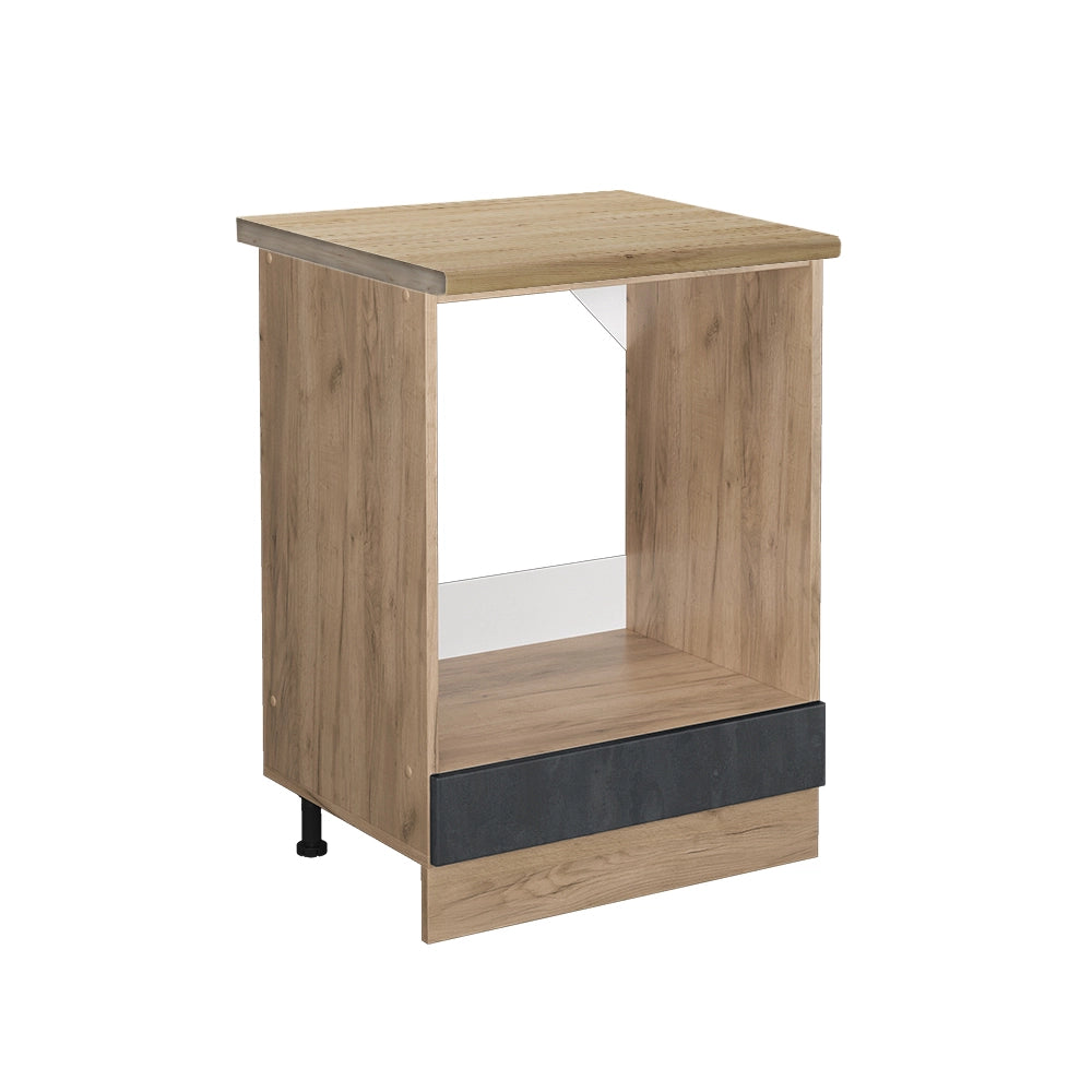 Mobile per forno da incasso R-Line Calce nera/Rovere dorato 60 cm PL Rovere Vicco