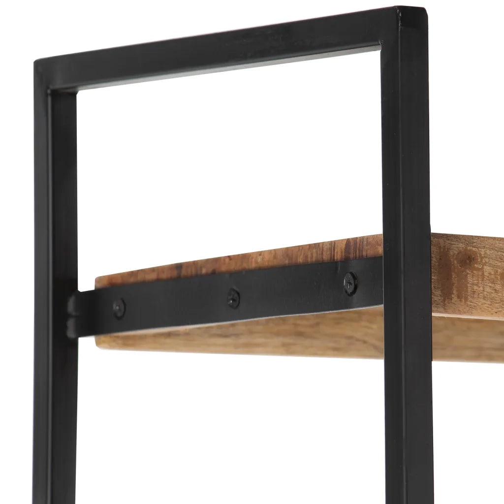 Libreria a 4 Livelli 80x30x180 cm in Legno di Mango Grezzo