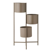 Vaso per Piante HN20, Marrone, Metallo, 23x22,5x75,5 cm
