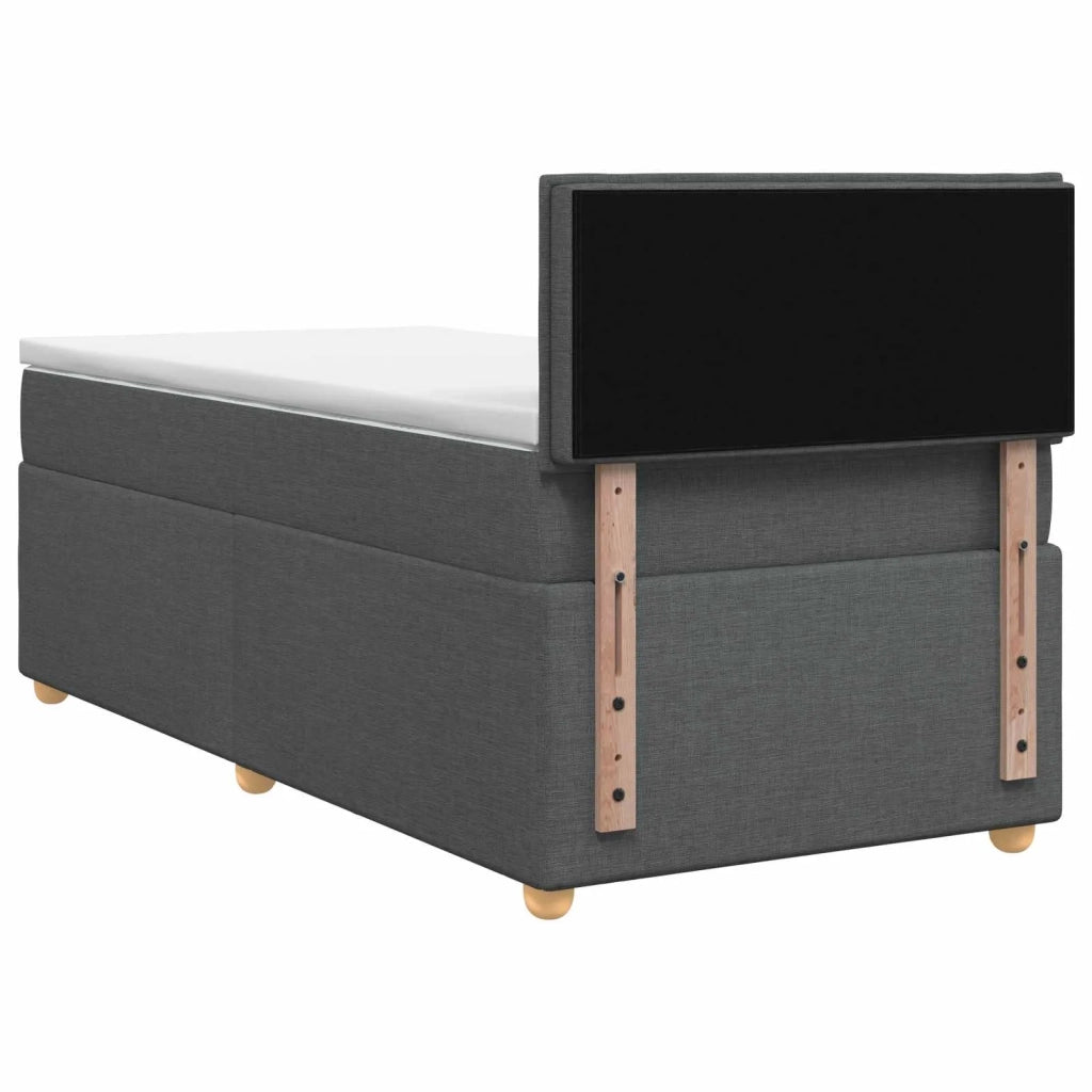 Letto box spring con materasso Grigio Scuro 80 x 200 cm Tessuto 3450819