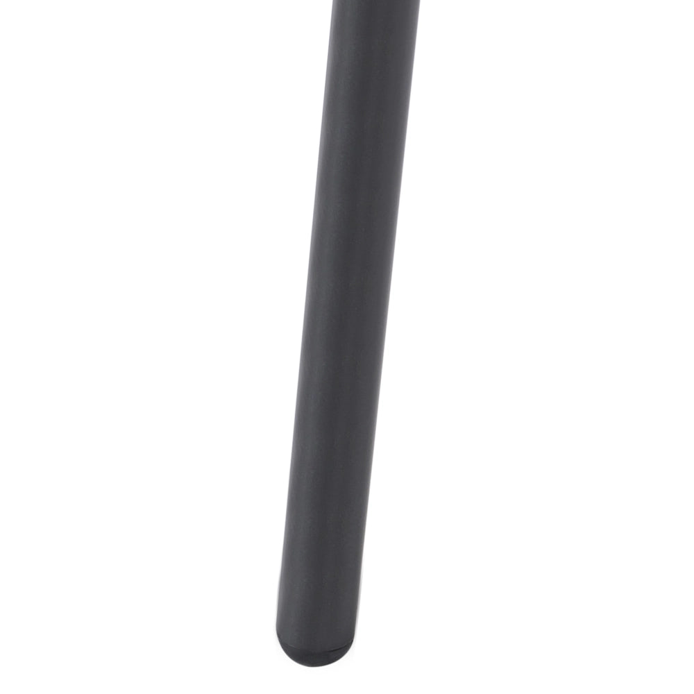 Set di 2 sedie da giardino nero con telaio in acciaio impilabili per esterni Patio moderne