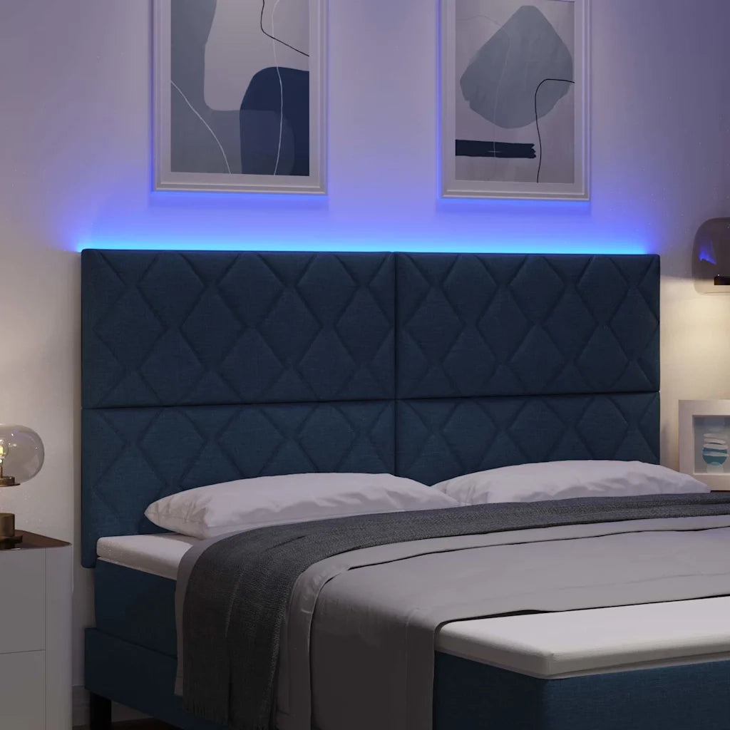 Testiera LED Grigio chiaro 180 cm Tessuto 3338546
