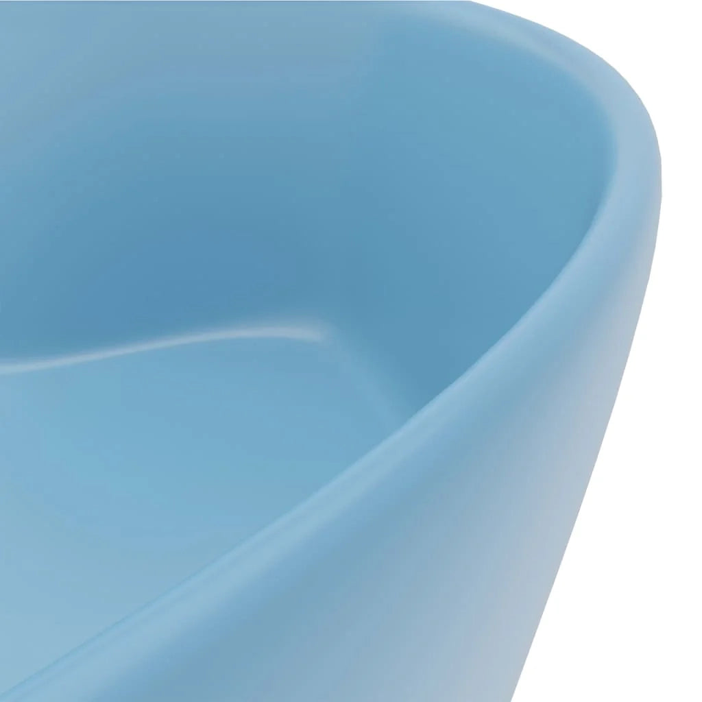 Lavabo di lusso con troppopieno 36 x 13 cm ceramica azzurra opaca 02_0002775