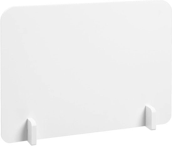 Scheidingswand per Ufficio - Protezione Visiva - Distributore per Ufficio - Protezione Visiva per Scrivania - PVC - Dimensioni 40 x 30 x 2 cm - Lato Smussato - Parte per Ufficio