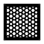 POPSTAR - Pannello in PVC traforato - Parasole Colore: nero, Misura: 48x48 cm