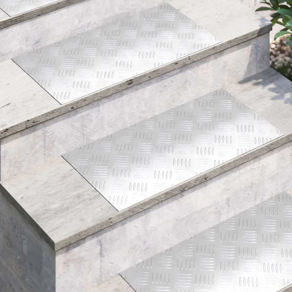 Gradini per Scale 2 pcs Argento 60 x 30 cm Alluminio 4104297