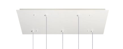SOSPENSIONE BIANCO RETTANGOLARE 5 LUCI AMBRA 1164BI-S5 R-AM