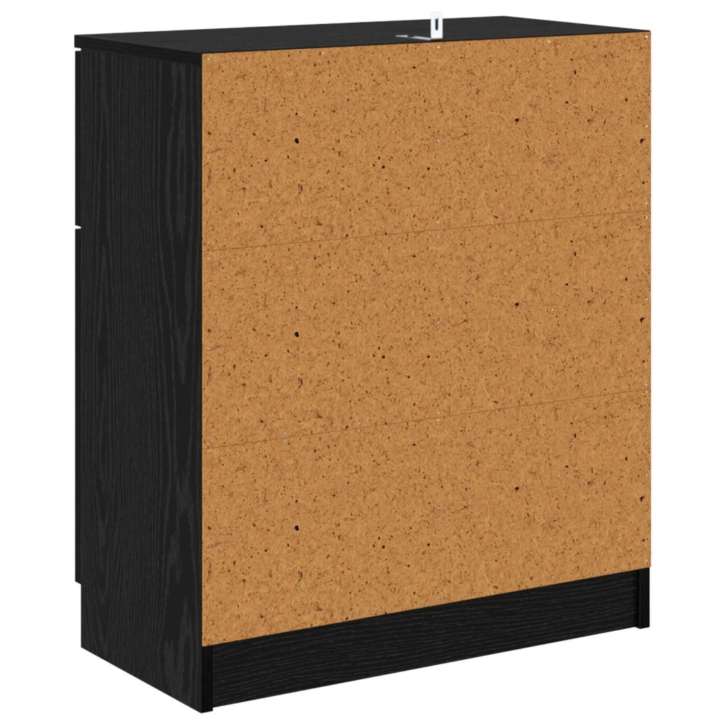 Credenza Rovere Nero 60 x 30 x 70 cm Legno multistrato 880775