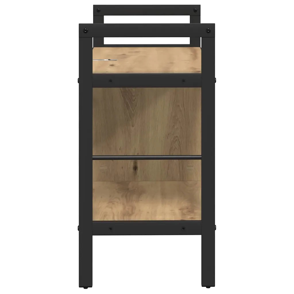 Libreria-Scaffale per Libri-Mobile di Stoccaggio Rovere artigianale 75 x 30 x 58,5 cm Legno multistrato