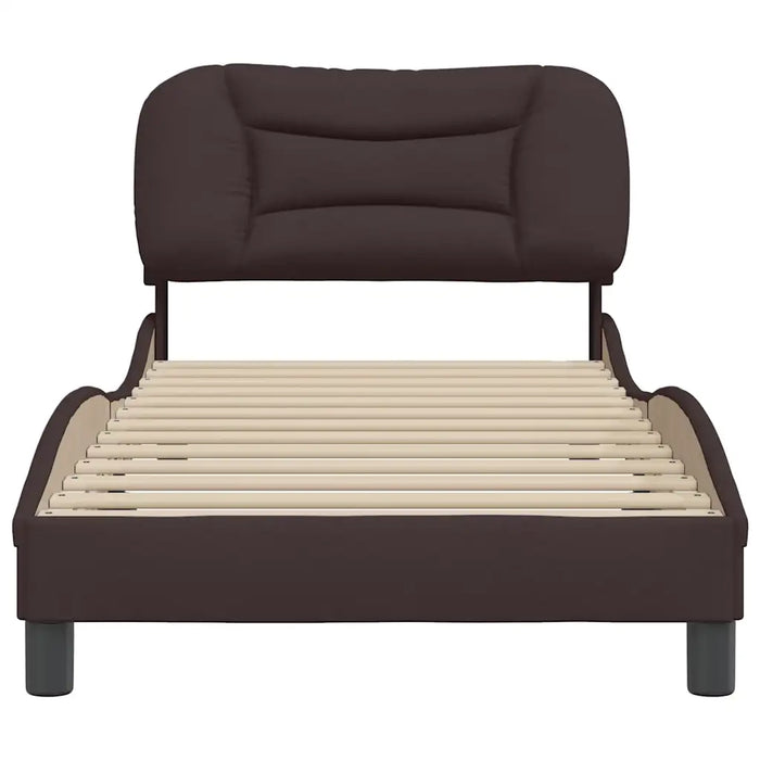 Giroletto senza Materasso Hvar Marrone Scuro 80x200 cm Tessuto 3207733