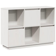 Credenza | Madia | Buffet da pranzo | Armadio da pranzo Bianca 110,5x35x80 cm in Legno Massello di Pino