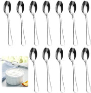 Set di 12 cucchiai da caffè - Dessertlepels - Duraturo e inox - 10,5 cm - Cucchiai da caffè e dessert - Ideali per la casa e ...