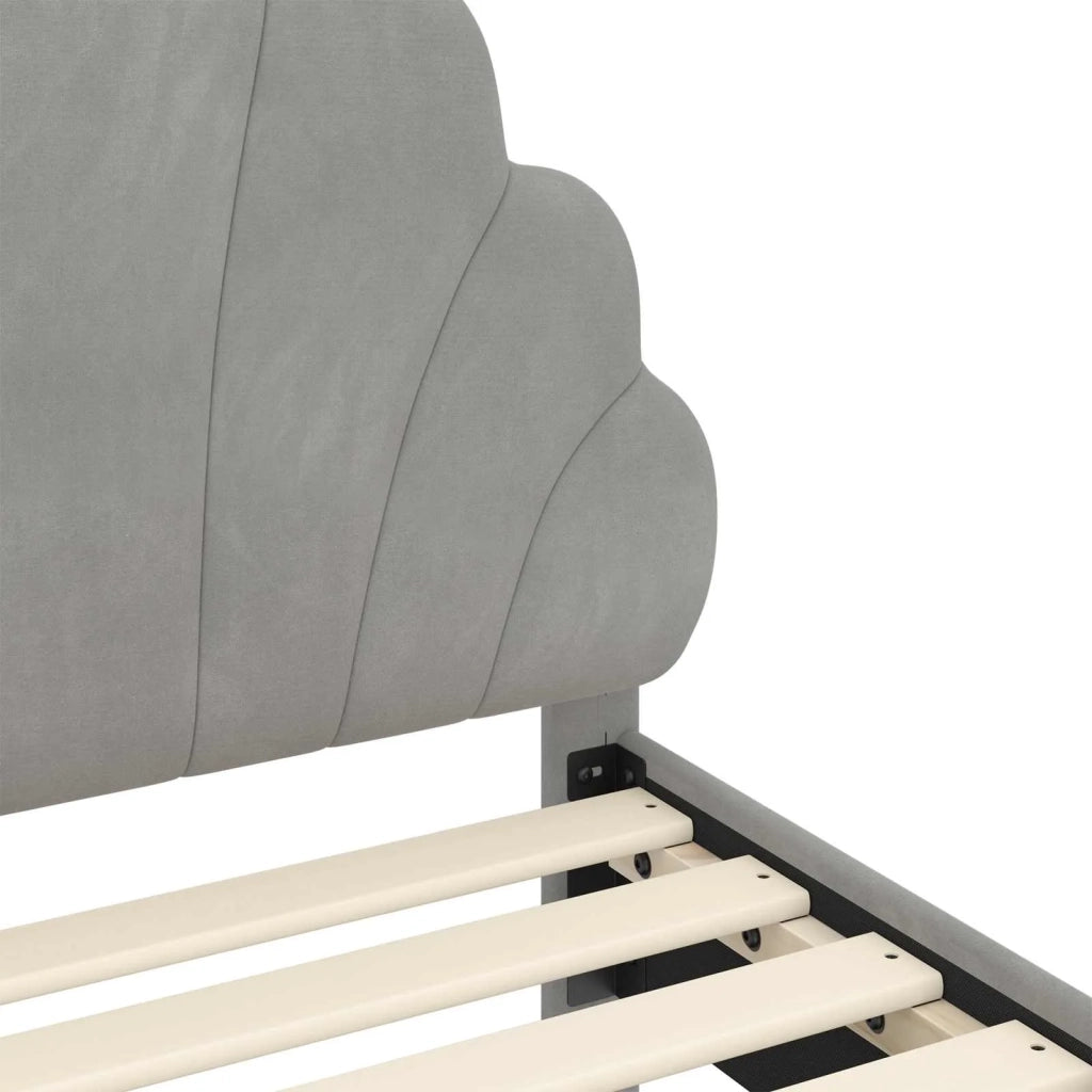 Struttura letto bambini con testata Grigio Chiaro 80 x 200 cm