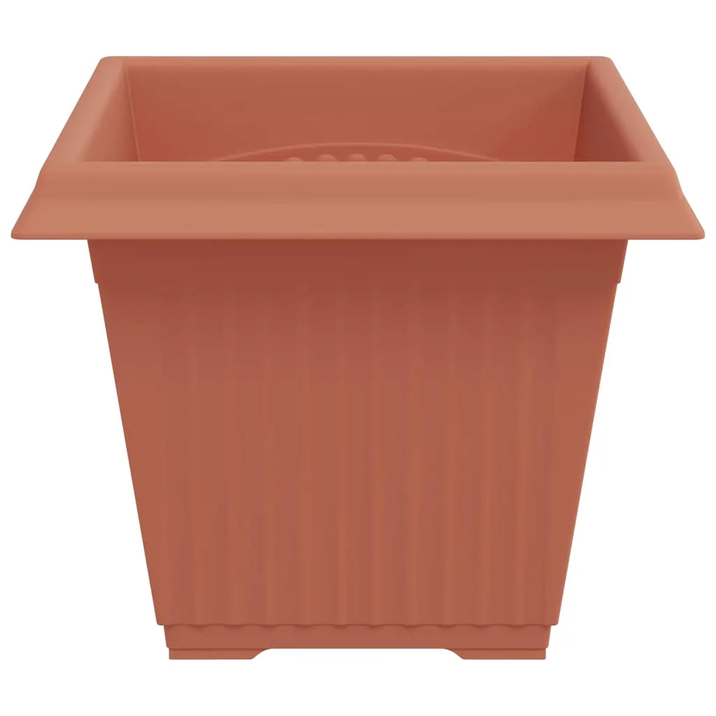Vaso quadrato per fiori 6 pcs Rosso Mattone 38 x 38 x 30 cm