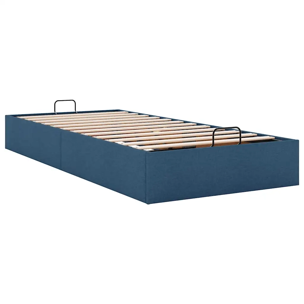 Struttura Letto Pouf senza Materasso Blu 90x190 cm in Tessuto 3310846
