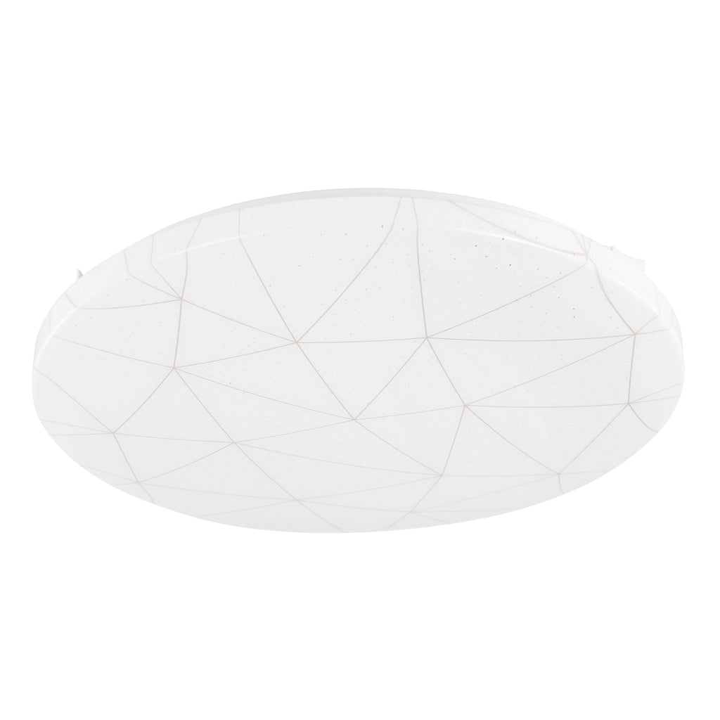 Plafoniera Moderna Rende Acciaio Bianco Luce Led Integrato 19,5W Ip20