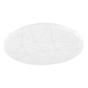 Plafoniera Moderna Rende Acciaio Bianco Luce Led Integrato 19,5W Ip20