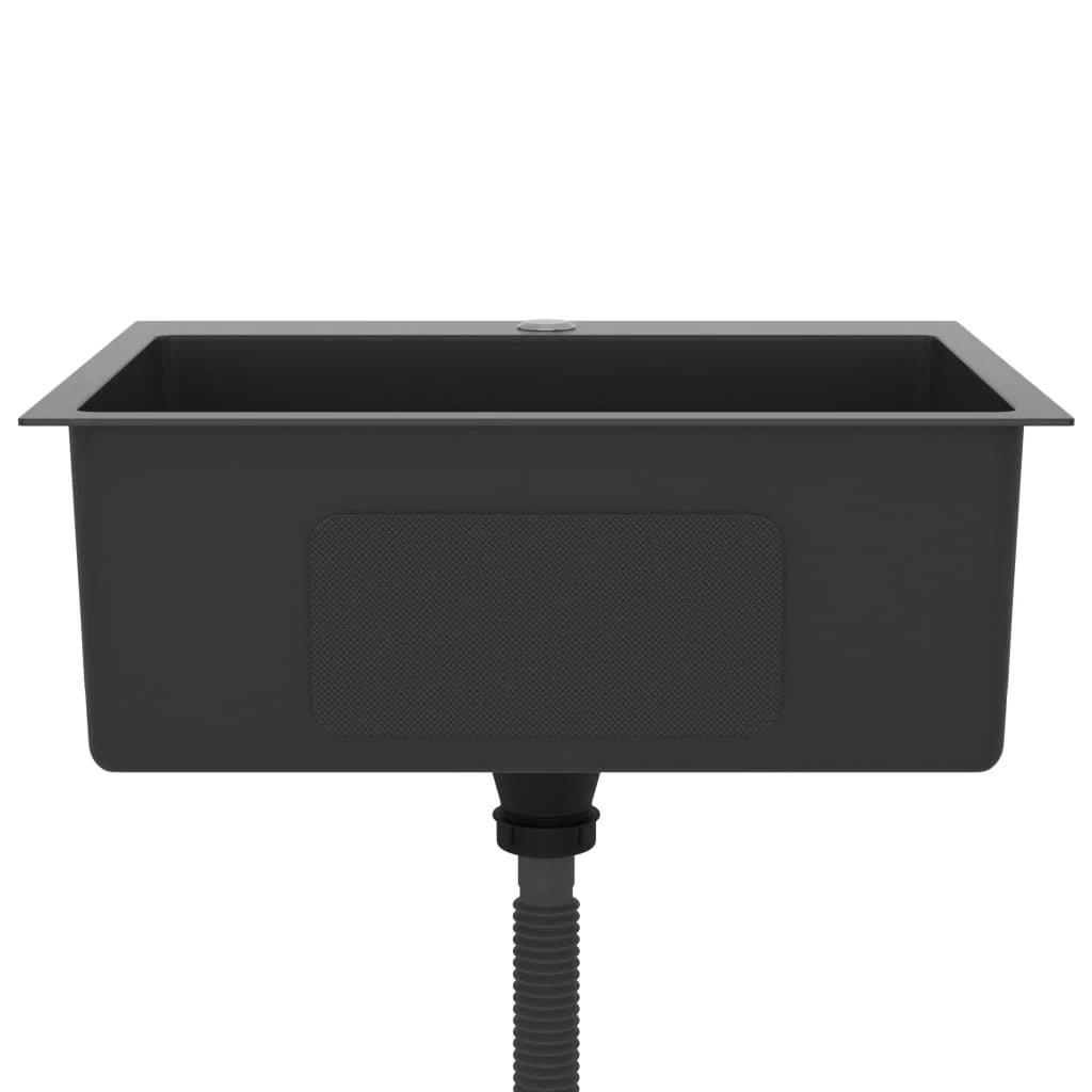 Lavello da cucina fatto a mano 59 x 44 cm acciaio inox nero 02_0002464