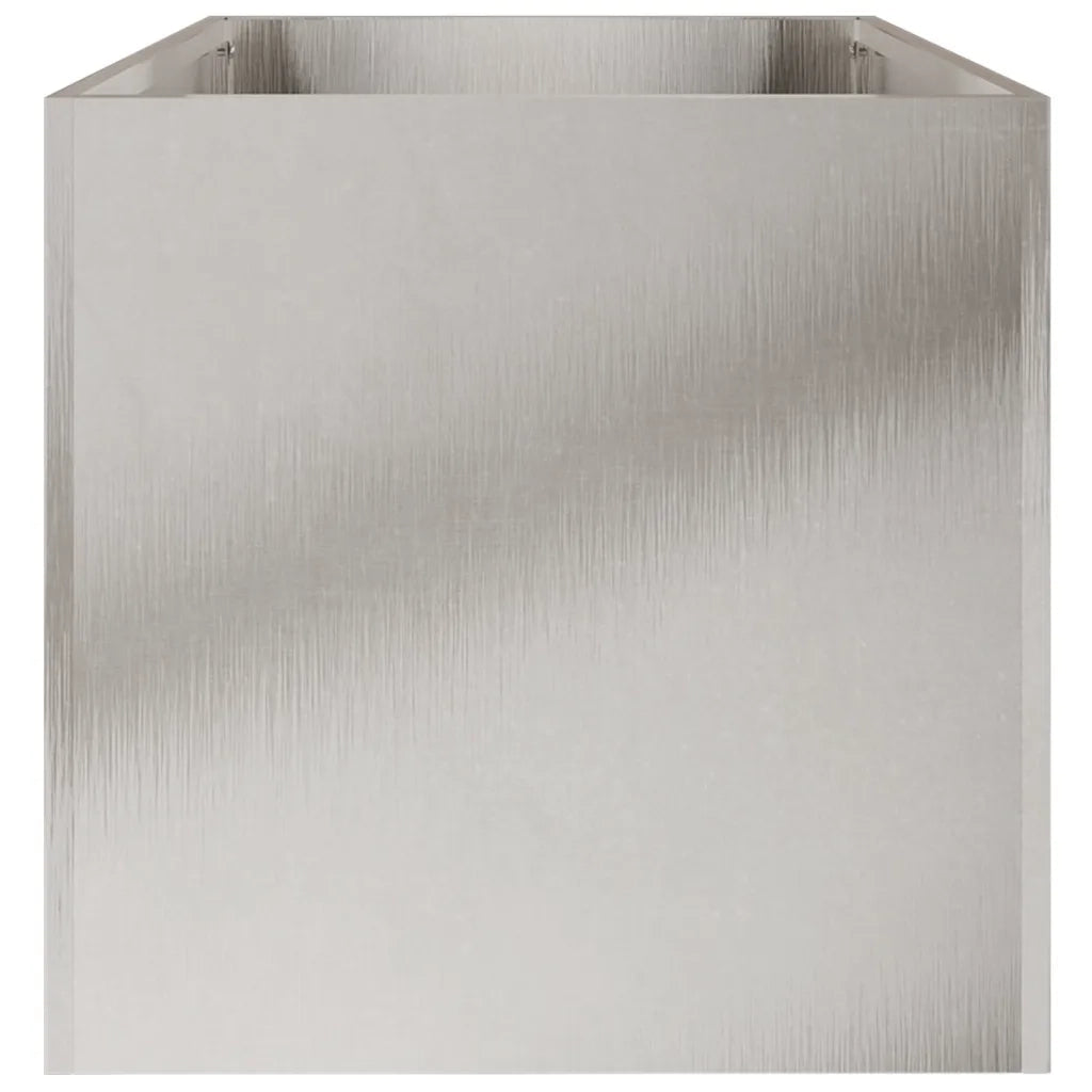 Fioriera Argento 62x30x29 cm in Acciaio Inox 841593