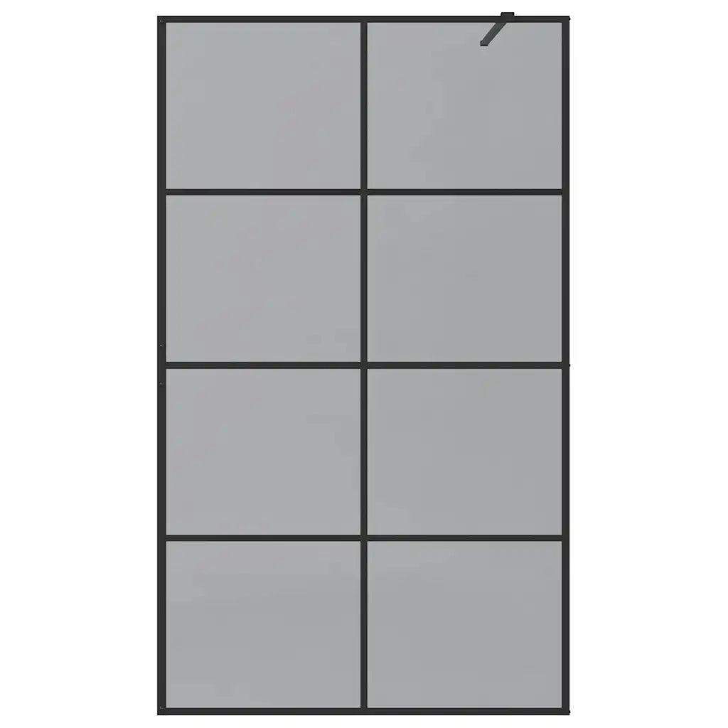 Parete Doccia Walk-in Nero 115 x 195 cm vetro temperato