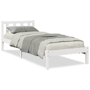Letto singolo | Letto per adulti | Letto Extra Lungo senza Materasso Bianco 90x220 cm in Pino