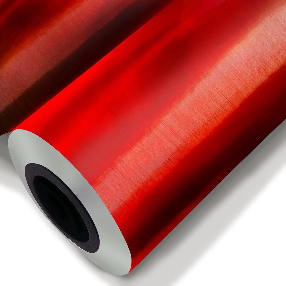 ROSSO SPAZZOLATO - Pellicola metallizzata adesiva - 122cm di base Misura: 122x100 cm