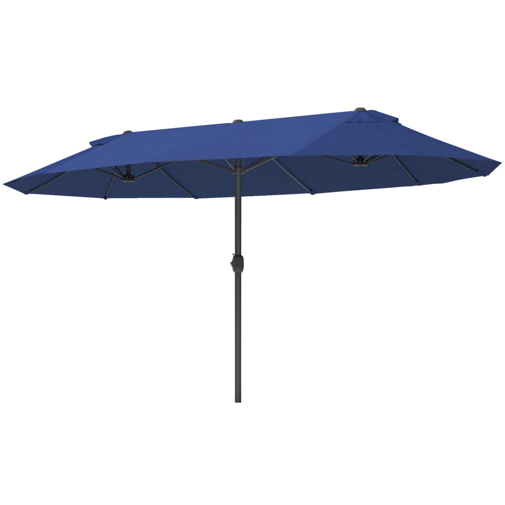 Sonnenschirm da balcone con manovella ¨C zephmum ¨C 455x265 cm, blu