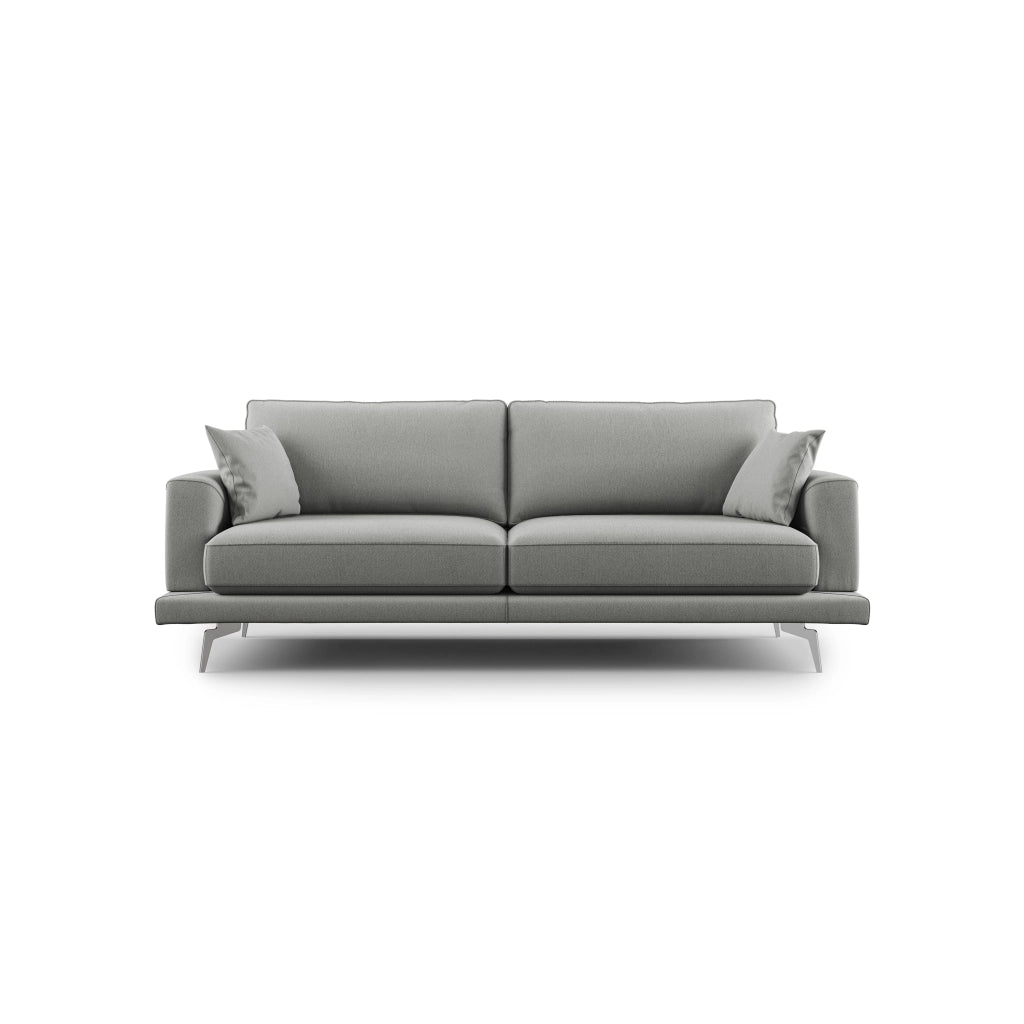 Dorian Divano moderno in tessuto morbido antimacchia T05 218 cm grigio