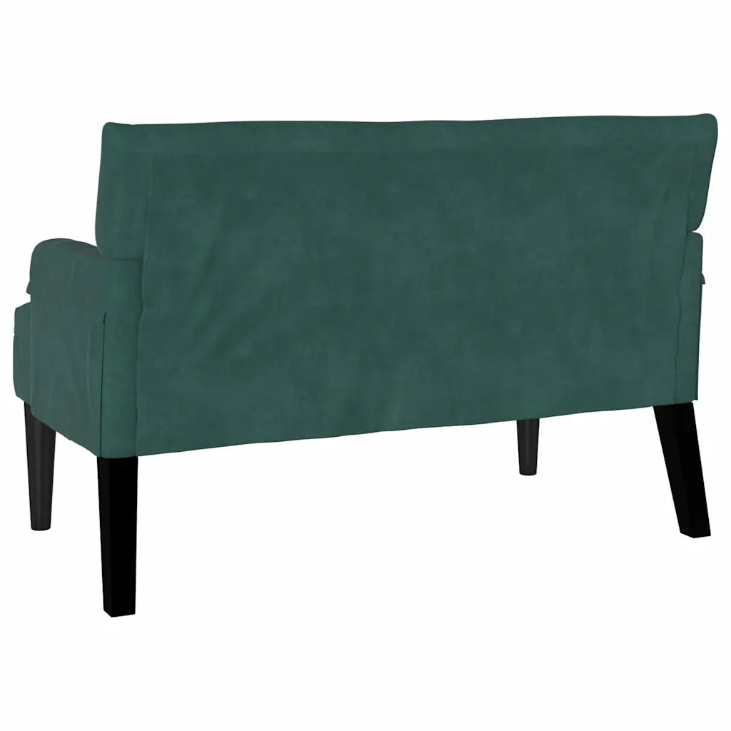 Panca Chesterfield Verde Scuro 112 x 65,5 x 75 cm Velluto 42019288