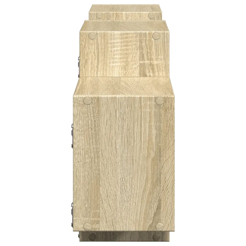 vidaXL Scaffale a Parete Rovere Sonoma 129x18x42 cm in Truciolato