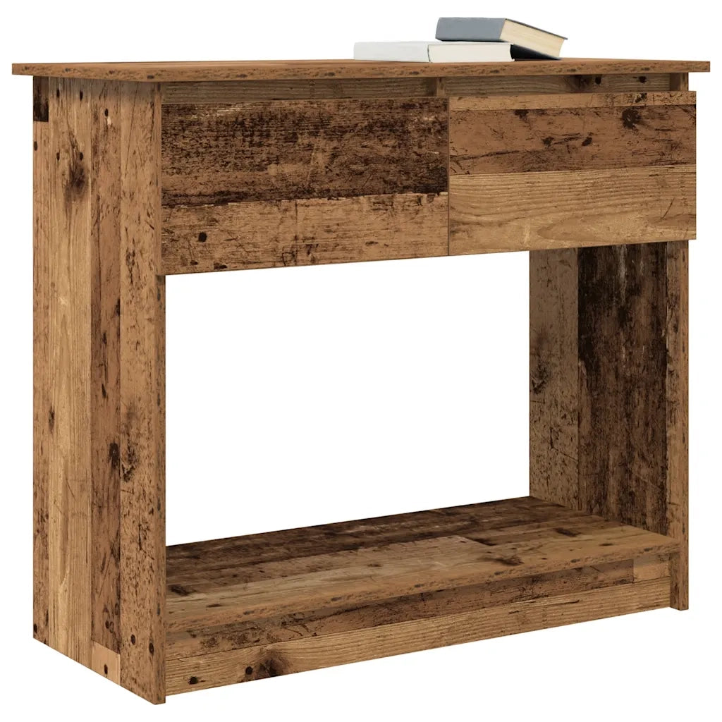 Tavolo Consolle con Cassetti Legno Antico 85,5x38,5x74,5 cm 861398