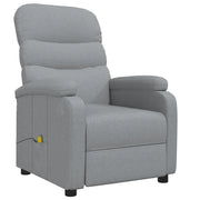 Poltrona Massaggiante Reclinabile Grigio Chiaro in Tessuto cod mxl 52950