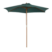 OMBRELLONE DA GIARDINO IN LEGNO E POLIESTERE 2.5 X 2.3 M VERDE