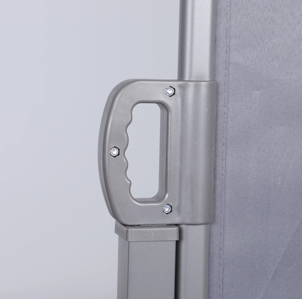 Tenda da sole laterale retrattile 180 x 300 cm; in metallo; grigio scuro