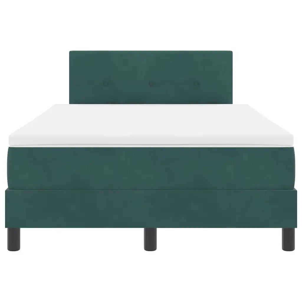 Letto a Sorgente LED con led Verde Scuro 120 x 190 cm Velluto 3342641